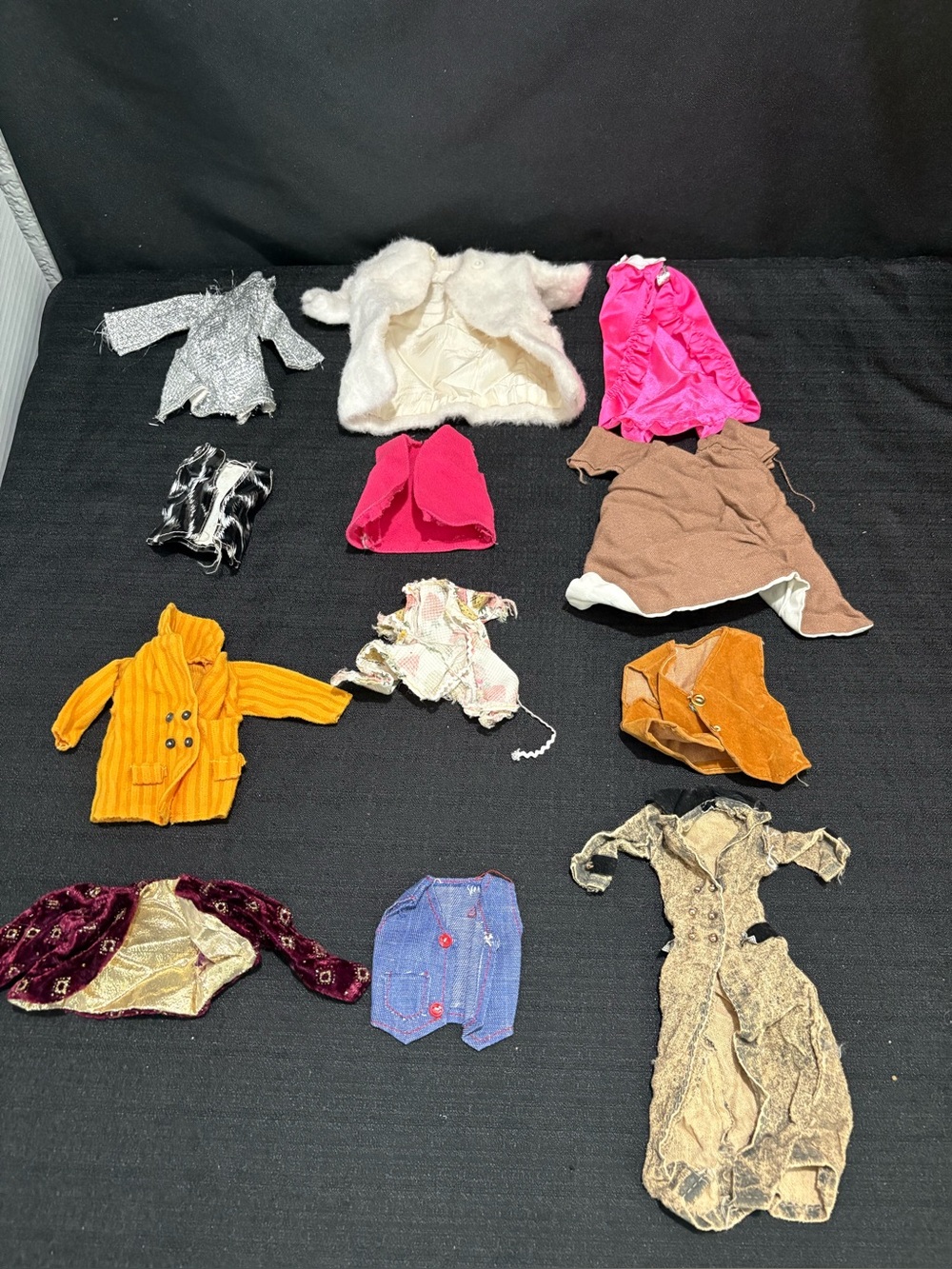 15 Assorted Vintage Barbie, Mattel Doll & Other Dolls Coats, Jackets, Vest Ect.